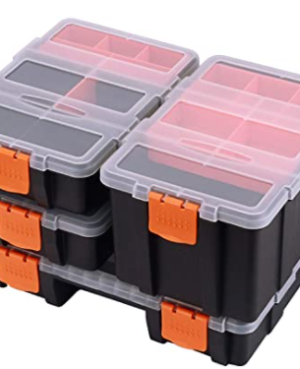 Hardware & Parts Organizers, 4 Piece Set Toolbox, Compartment Small Parts Organizer, Versatile and Durable Storage Tool Box