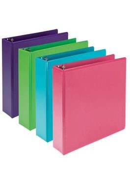 Earth’s Choice Biobased Durable 3 Ring Binders, Fashion Clear View 2 Inch Binders